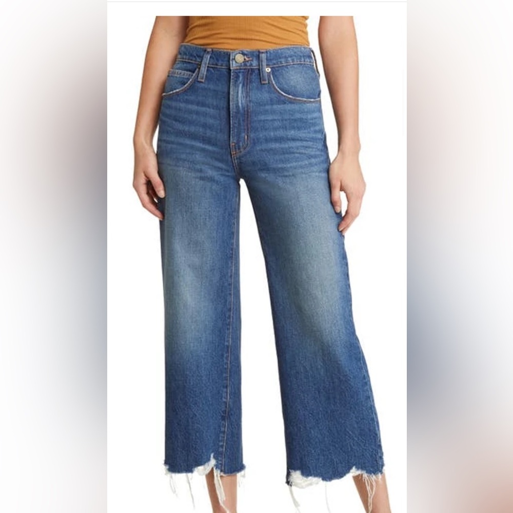 FRAME denim relaxed straight crop jeans